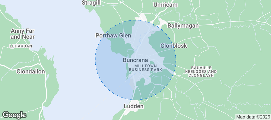 Buncrana Airbnb map